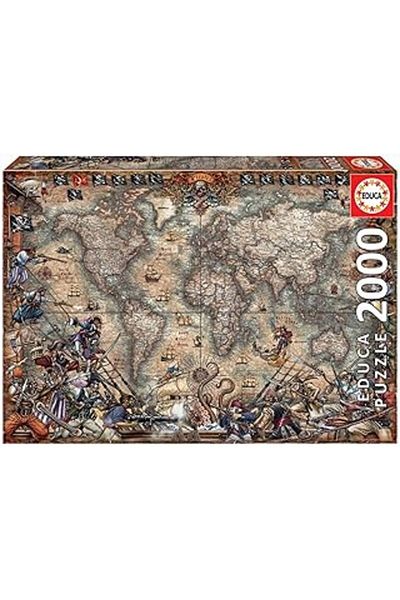 EDUCA 18008 Model Puzzle - 2000 Pieces Pirates Map