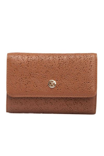 Tergan Tan Leather Women's Wallet - S1Cb 00005788 -F83
