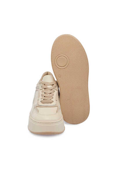 Tergan Bej Hakiki Süet Deri Kadın Sneaker - K23S1AY66915-D6P