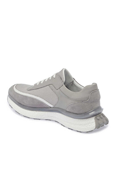 Tergan Gri Hakiki Deri Erkek Sneaker - E24I1AY56698-B43