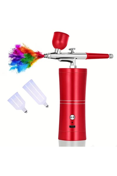 Müstesna Tırnak Boyası Saç Boyası Araba Çizik Model Araba Pasta Boyama Kompresörlü Şarjlı Aribrush