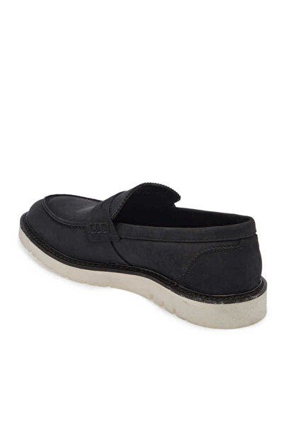 Tergan Siyah Hakiki Nubuk Deri Erkek Casual Ayakkabı - E24I1AY56760-A64