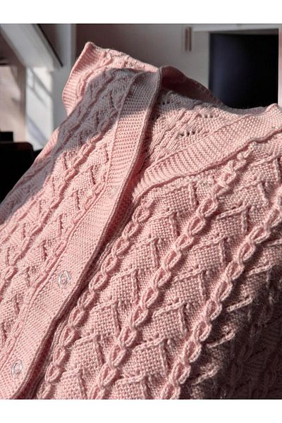 Çeyizcim Knitwear Angora Knitted Mother Vest with Pockets and Buttons