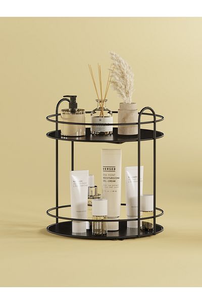 Suntel Bathroom Cosmetic Jewelry Makeup Organizer Multipurpose Organizer Two Layers Serving Presentation Tray Catering