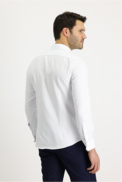 Kiğılı Μακρυμάνικο Slim Fit Slim Fit Πολυστρωματικό Κλασικό Βαμβακερό πουκάμισο που σιντριβάνει εύκολα