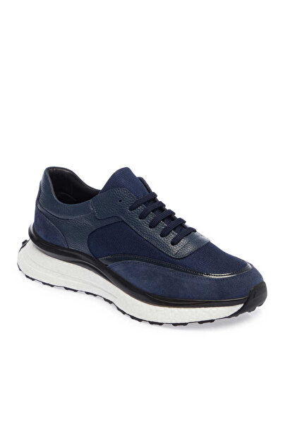 Tergan Lacivert Hakiki Deri Erkek Sneaker - E24I1AY56698-A31