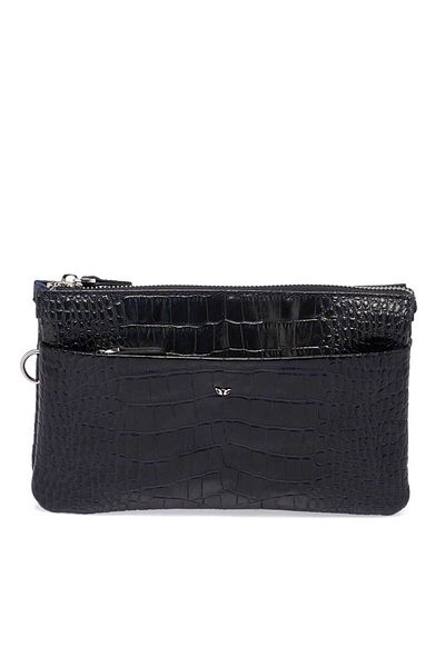 Tergan Мъжка чанта тип клъч от естествена кожа, черна - S1pc00021474-b61