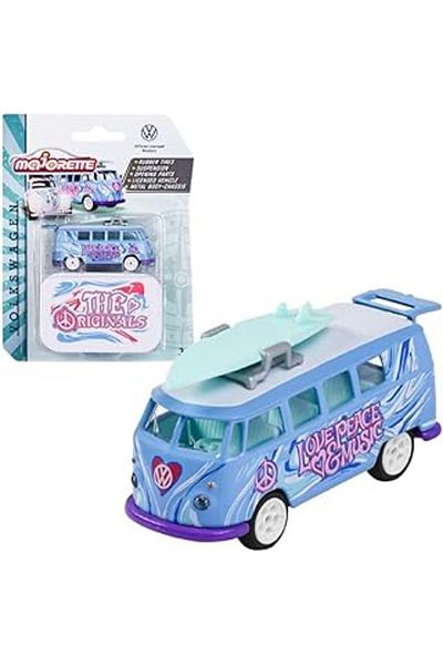 Majorette Vw the Originals Deluxe Series - Volkswagen T1 Love Peace Music