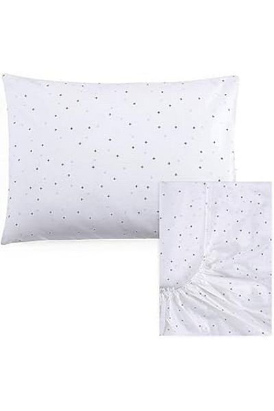 Mu Art Funna Baby Sheet & Pillow Case Set - Dino - Blue - 60 X 120 cm