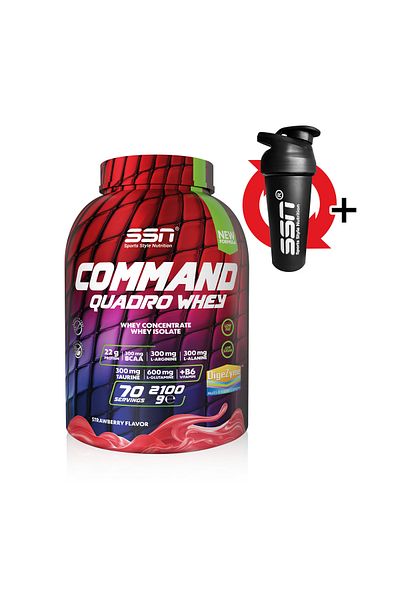 SSN Sports Style Nutrition Command Quadro Whey 2100 g (Strawberry) Protein Powder