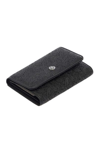 Tergan Women's Black Leather Wallet - S1Cb 00005788 -A85