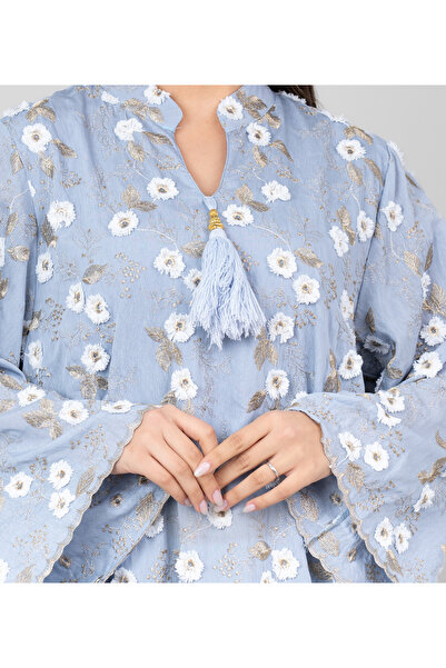 IKKXA Floral Aura Embroidered Jalabiya