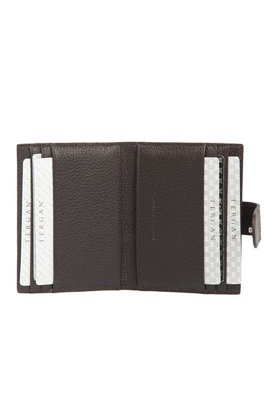 Tergan Brown Genuine Leather Men's Credit Card Holder - S1Kk 00001617 -A42