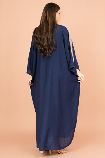 IKKXA FreeSize Solid Jalabiya with Intricate Embroidery