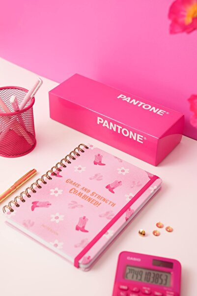 Matt Notebook A5 15x21 cm Spiralli Lastikli Noktalı Tarihsiz Not Defteri Kovboy Çizme