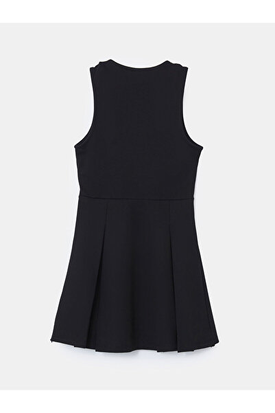 LC Waikiki Black Crew Neck Girls' Dress