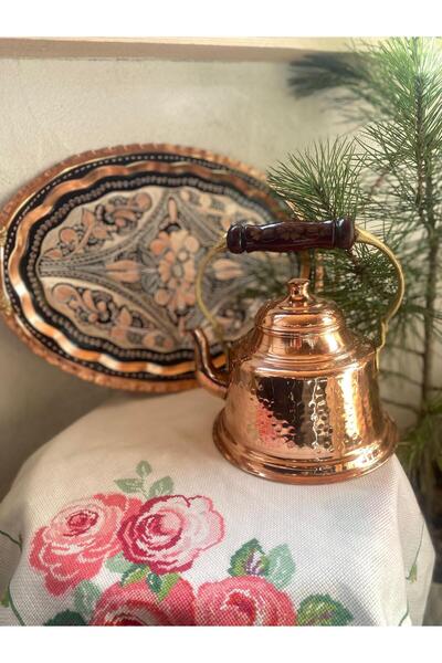 PARLA BAKIR Bakır Bitki Çaydanlık