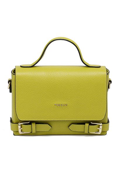 Tergan Green Genuine Leather Women's Crossbody Bag - S24Y1Bc79902-T7A