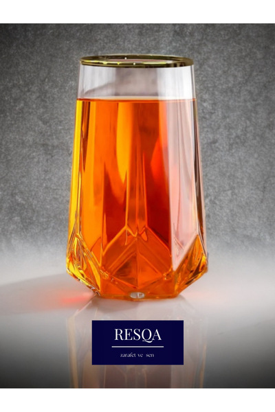 Resqa Valeria Gold 6’lı Meşrubat Bardağı
