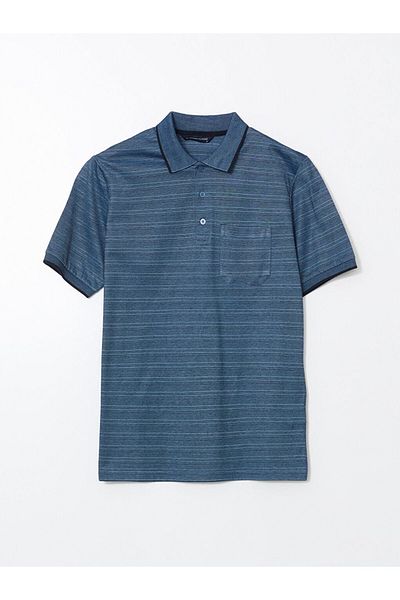 LC Waikiki Νέα σεζόν Polo γιακά με κοντό μανίκι ριγέ ανδρικό Tisort - S5FB68Z8