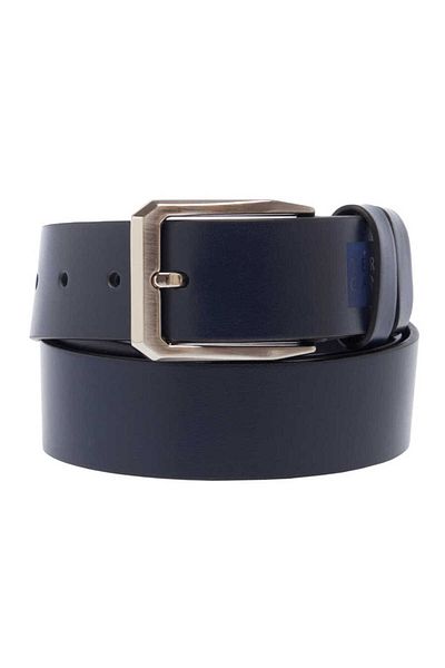 Tergan Navy Blue Genuine Leather Men's Belt - S1Ek 00000367 -B20