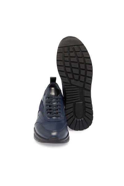 Tergan Lacivert Hakiki Deri Erkek Sneaker - E24S1AY57026-A31