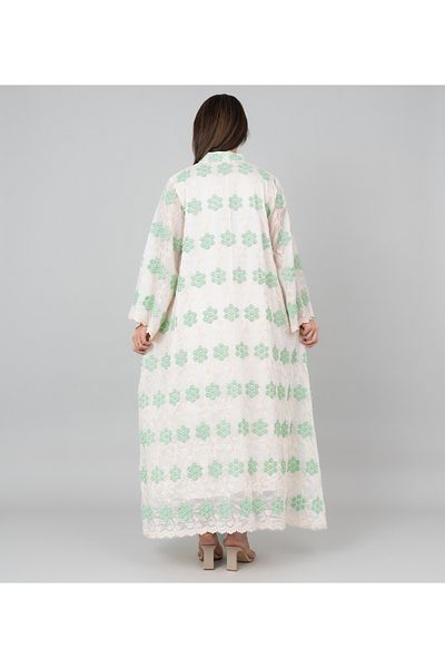 IKKXA Floral Aura Embroidered Jalabiya