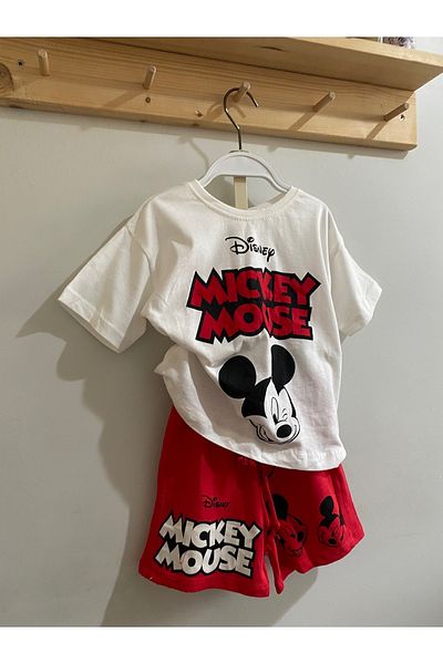 minibambi Boy's Red White Top and Bottom Suit Red