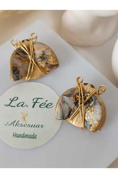 La fee aksesuar Uğur böceği & şans küpe el yapımı özel tasarım sınırlı stok ç...