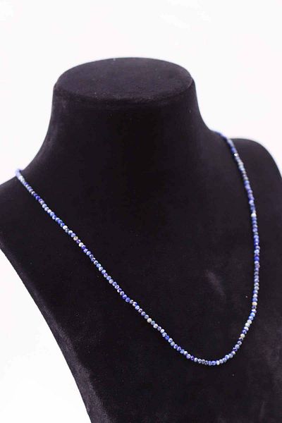 MYTAKIAĞACIMFH Lapis Lazuli Stone Natural Stone Necklace Bracelet Set Faceted Cut 2-3mm
