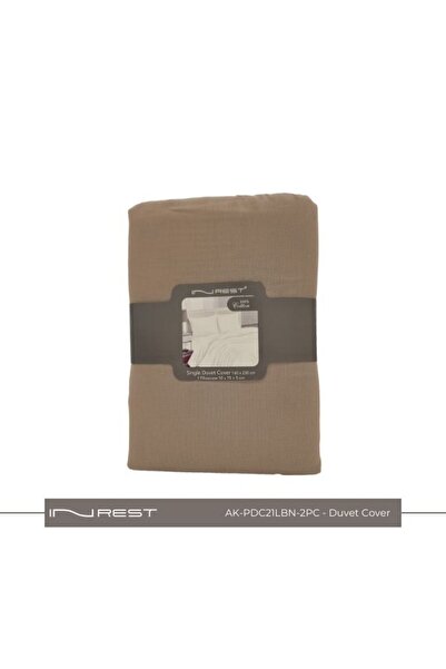 INREST طقم لحاف فردي سادة (بدون حشو) مصنوع من القطن بنسبة 100%، مكون من قطعتي...