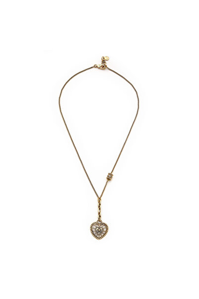 Mon Reve Linkt In Love Altın Kaplama Kalp Charm Zincir Kolye