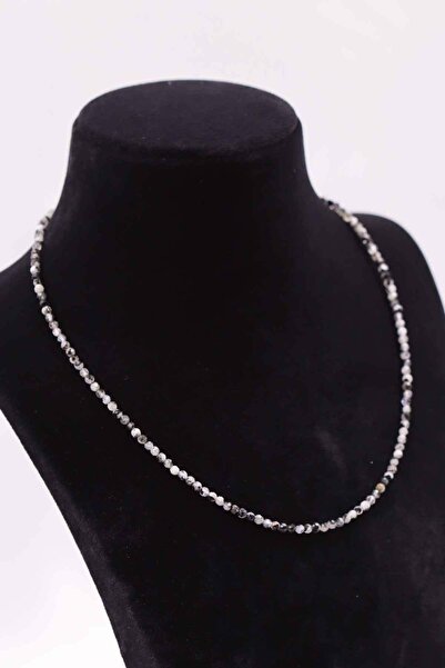 MYTAKIAĞACIMFH Moon Stone Natural Stone Necklace Bracelet Set Faceted Cut 2-3mm