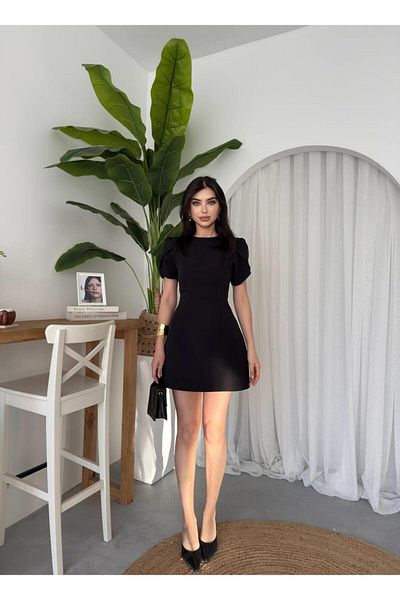 conconmoda Μίνι φόρεμα με κορδέλα με λεπτομέρεια με κουμπιά