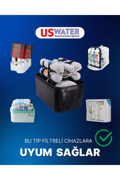 uswater Ravent Cool Su Arıtma Cihazı ve Tüm Kapalı Kasa Cihazlara Uyumlu 5'li jf Filtre Seti