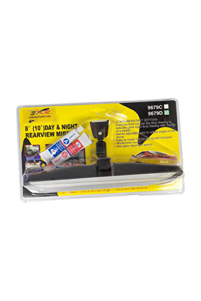 Generic 10" Day & Night Rearview Mirror, Glare-Resistant, Windshield Mount, Universal Fit
