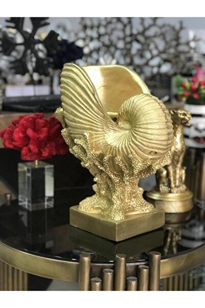 Mirsa Global Dekoratif Mercan Üzerinde Deniz Kabuğu Biblo Midye