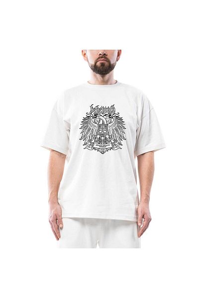 Z zepplin Behemoth Abyssus Abyssum Oversize Λευκό T-Shirt