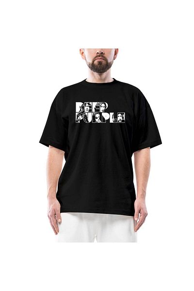 Z zepplin Deep Purple Band 2 Oversize Black T-Shirt