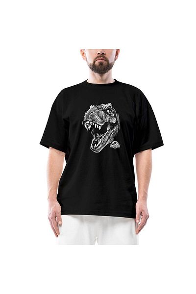 Z zepplin Μαύρο μπλουζάκι Jurassic Park Rex Oversize