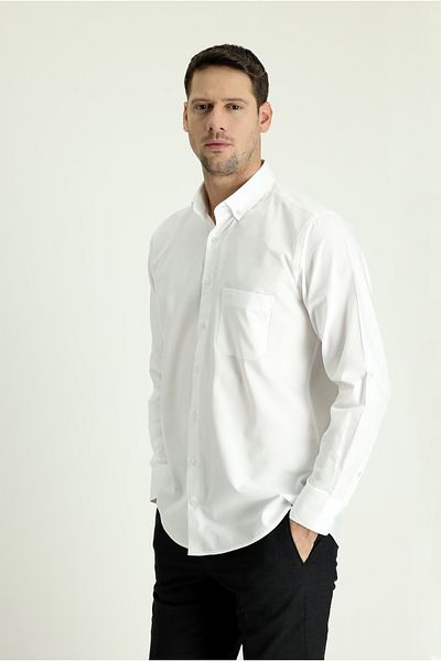 Kiğılı Long Sleeve Regular Fit Cotton Button Collar Shirt