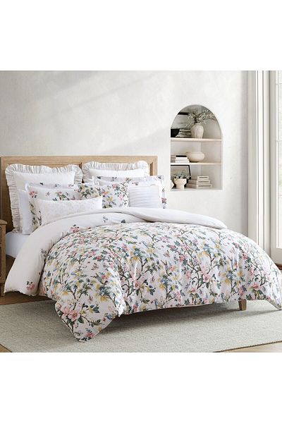Orange Bed & Bath واليس | طقم لحاف مزدوج من القطن بنسبة 100% مكون من 11 قطعة