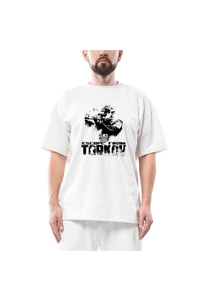 Z zepplin ESCEPE από την ομάδα Tarkov USEC Oversize Λευκό T-Shirt