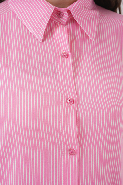 Bigdart Women's Striped Oversize Shirt 20295 - Pink