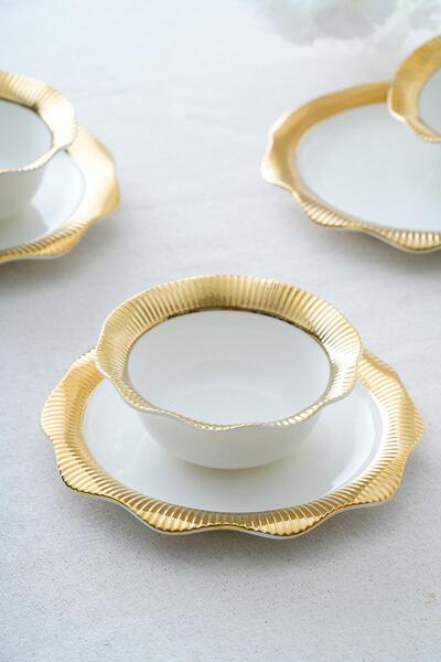 ACAR Carmen 6 Kişilik 12 Parça Yuvarlak Sunum Seti