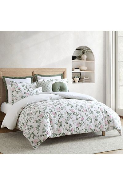 Orange Bed & Bath طقم لحاف مزدوج من فيليت سيج مكون من 11 قطعة مصنوع من القطن بنسبة 100%