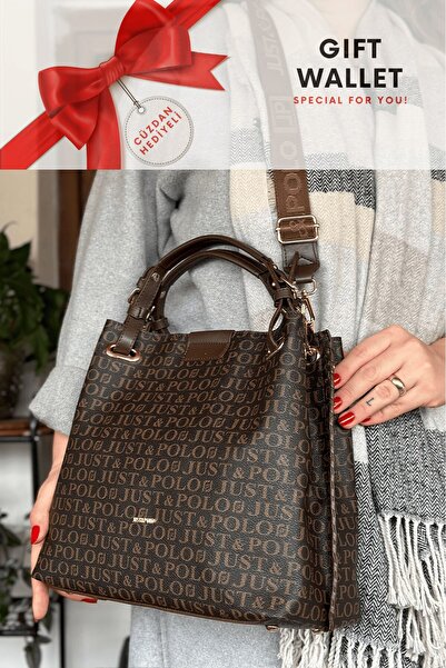 Just Polo El Yapımı Büyük Boy 5 Bölmeli Kadın Omuz Çantası – Şık Ve Fonksiyon...