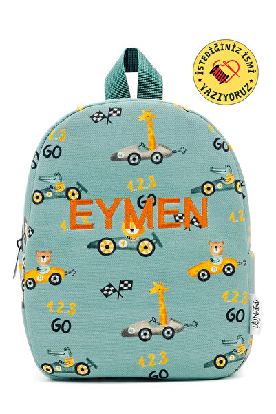 PENGİ [ İSTEDİĞİNİZ İSMİ YAZIYORUZ ] Yarış Arabası 0-8 Yaş Çocuk Sırt Çantası...