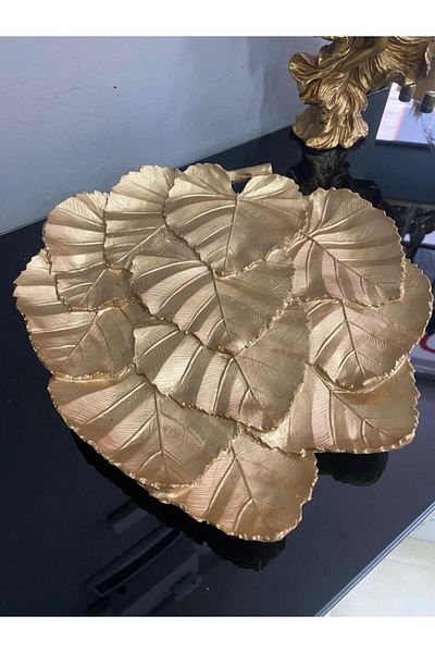 Mirsa Global Επιτραπέζιο Τραπέζι σαλονιού Leaf Decorative