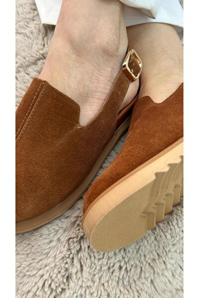 by emine eren emotion shoes Süet Taba Sandalet